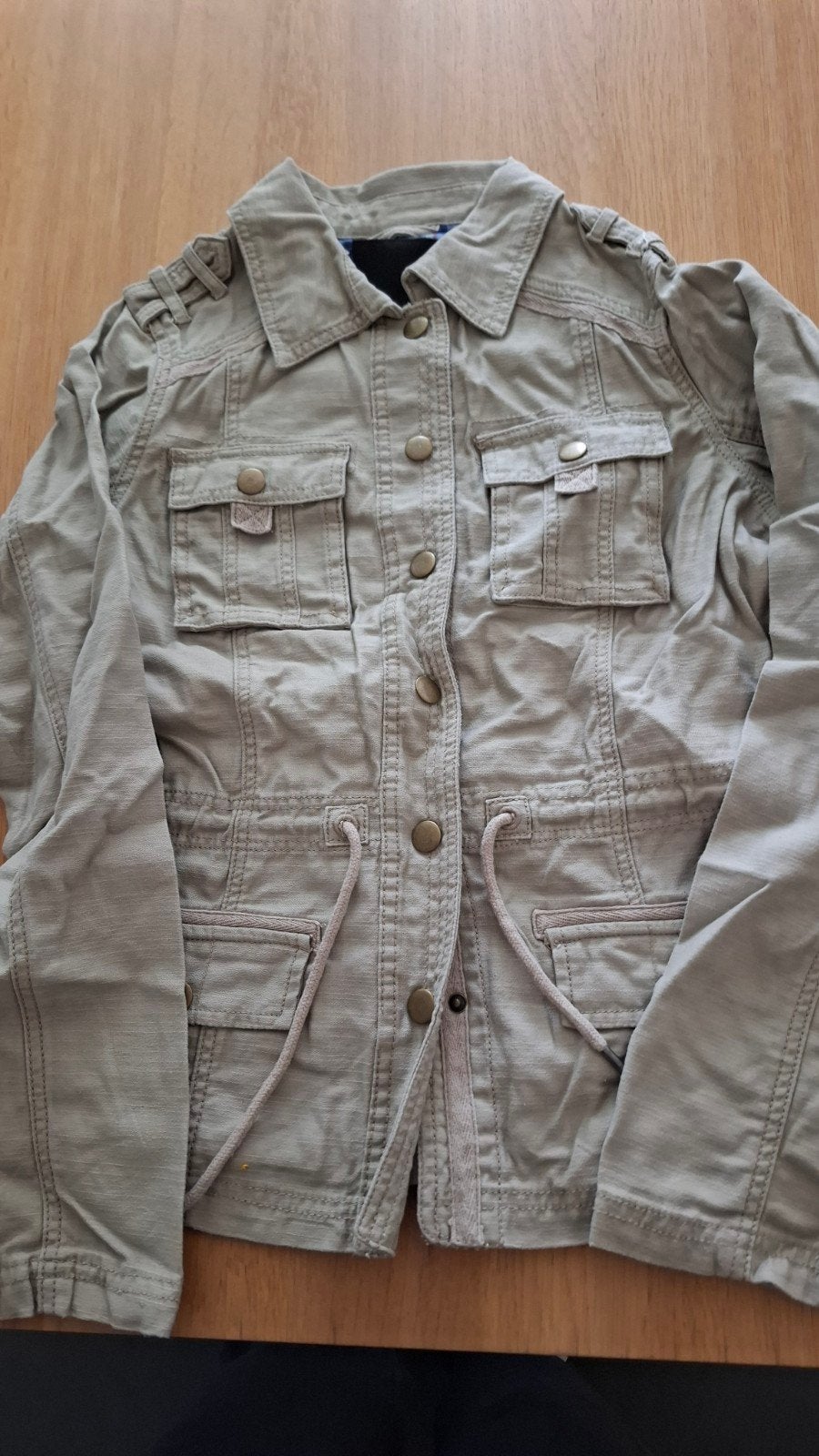 beige halflange vest, Ophalen, Beige, Sora by Jbc, Jasje