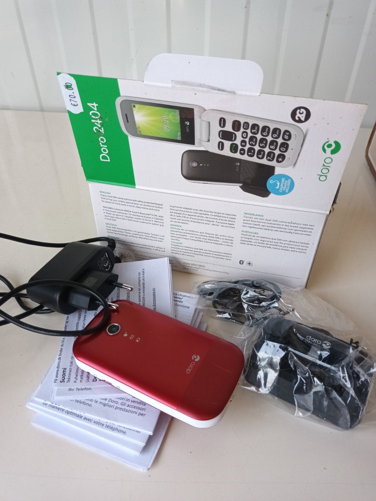 Doro 2404 Seniorentelefoon (Rood) – Compleet in doos!, Ophalen of Verzenden, Doro, ###, ###
