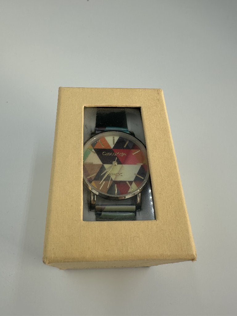 ChocoMoon Horloge - Geometrisch Multicolor - Quartz, Kleding | Dames, Chocomoon, Ophalen of Verzenden, Nieuw