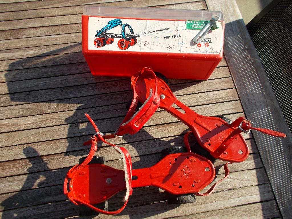 FRANSE Mistral jaren 60 kind -dames.. strap-on rolschaatsen, Antiek en Kunst, Ophalen of Verzenden