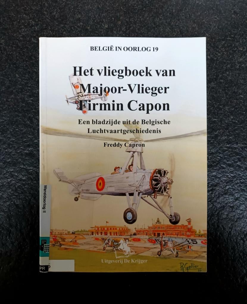 Het vliegboek van Majoor-Vlieger Firmin Capon, Armée de l'air, Comme neuf, Deuxième Guerre mondiale, Freddy Capron