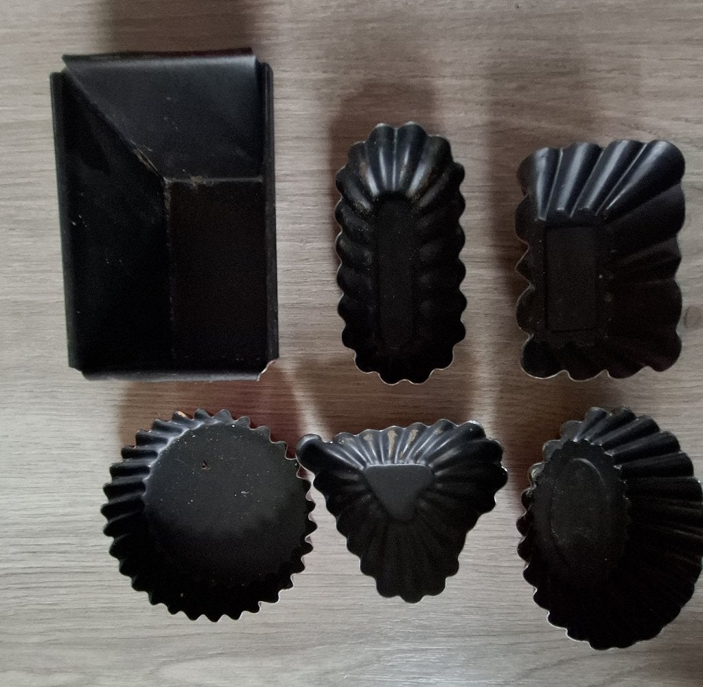 Set van 6 bakvormpjes, Ophalen of Verzenden, Zo goed als nieuw, Taarten of Cupcakes, Bakvorm