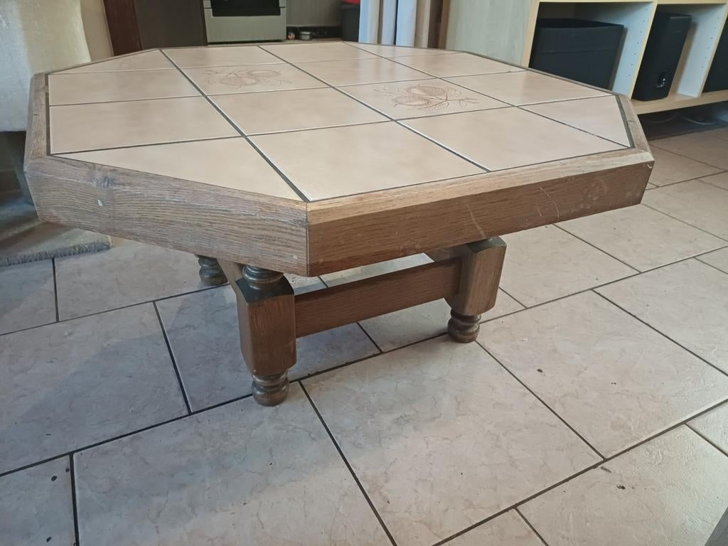 Table bois carrelage, Maison & Meubles, Tables | Tables de salon, Enlèvement