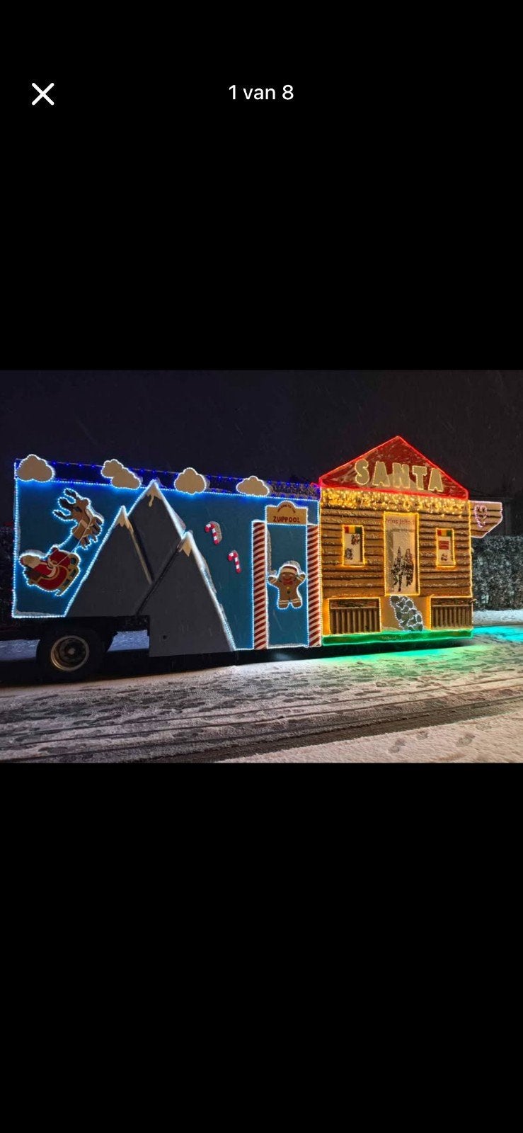 carnavalswagen thema kerst, Ophalen, Zo goed als nieuw