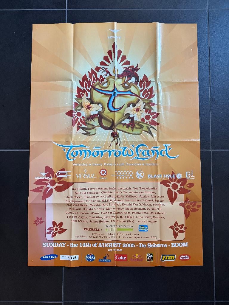 Tomorrowland 2005 Poster, Verzamelen, Posters, Ophalen, Deurposter of groter, Reclame, Rechthoekig Staand
