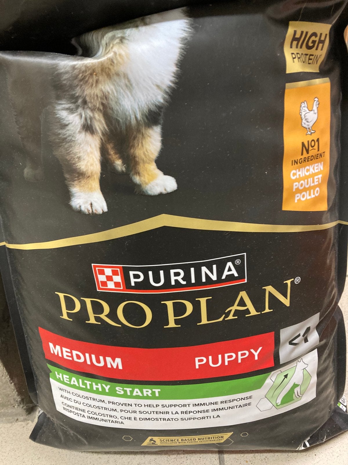 Pro Plan Medium Puppy met kip, Enlèvement