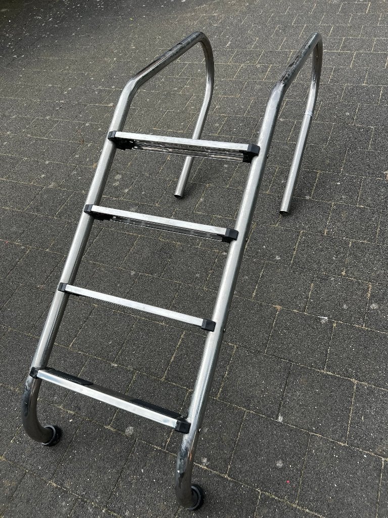 Inox zwembadladder 4 treden  NIEUW, nooit gebruikt, Ophalen, Nieuw, Ladder