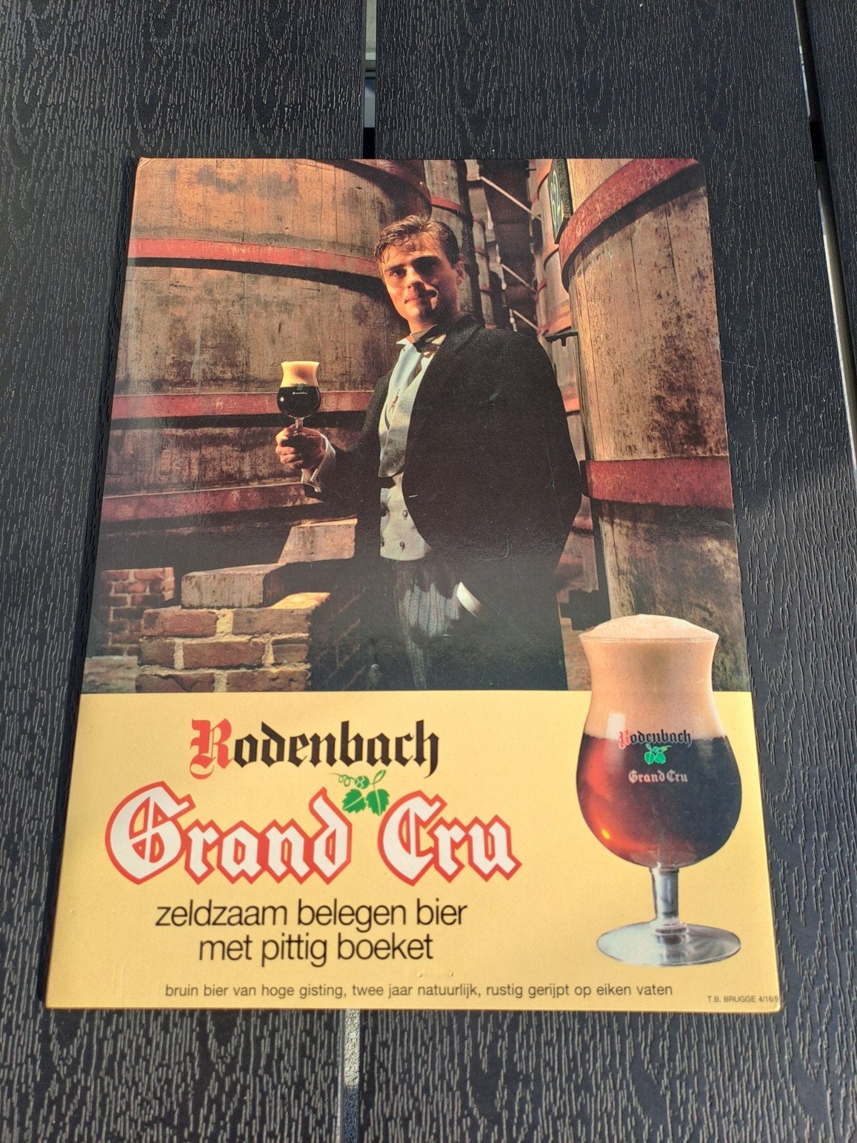 Panneau publicitaire en carton Rodenbach grand cru 1991, Livres, Livres d'images & Albums d'images, Enlèvement ou Envoi
