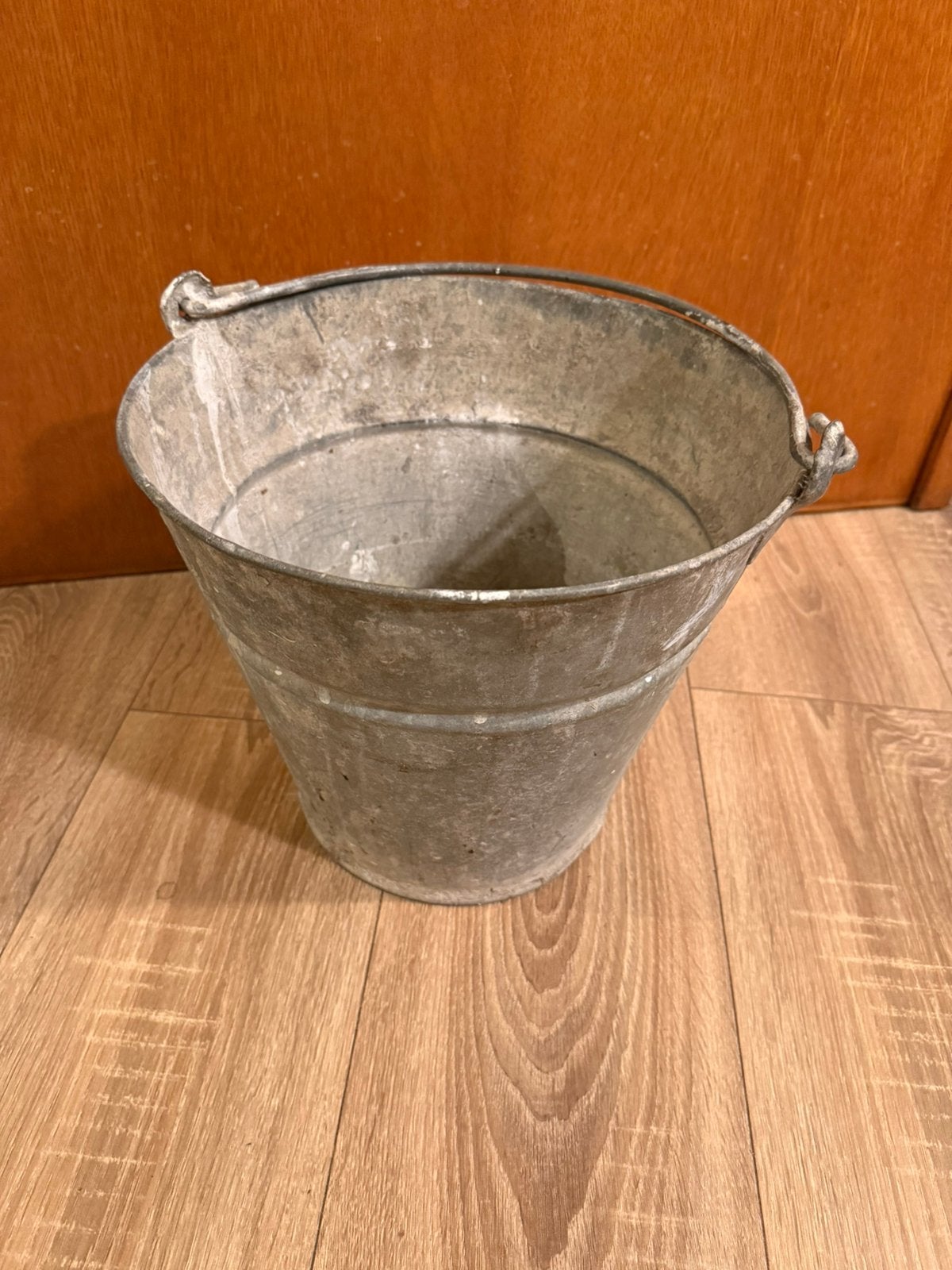 Stoere oude zinken emmer – Vintage / Brocante plantenbak, Enlèvement ou Envoi, Utilisé, Zinc