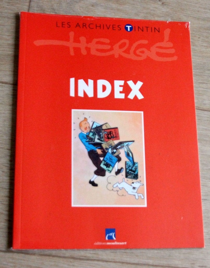 très rare: Les archives Tintin - Hergé Index Kuifje, Boeken, Ophalen of Verzenden, Nieuw, Hergé