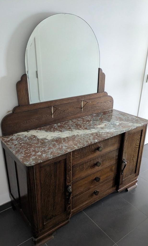 Art Nouveau kaptafel, Art Nouveau, Avec tiroir(s), Enlèvement, Utilisé