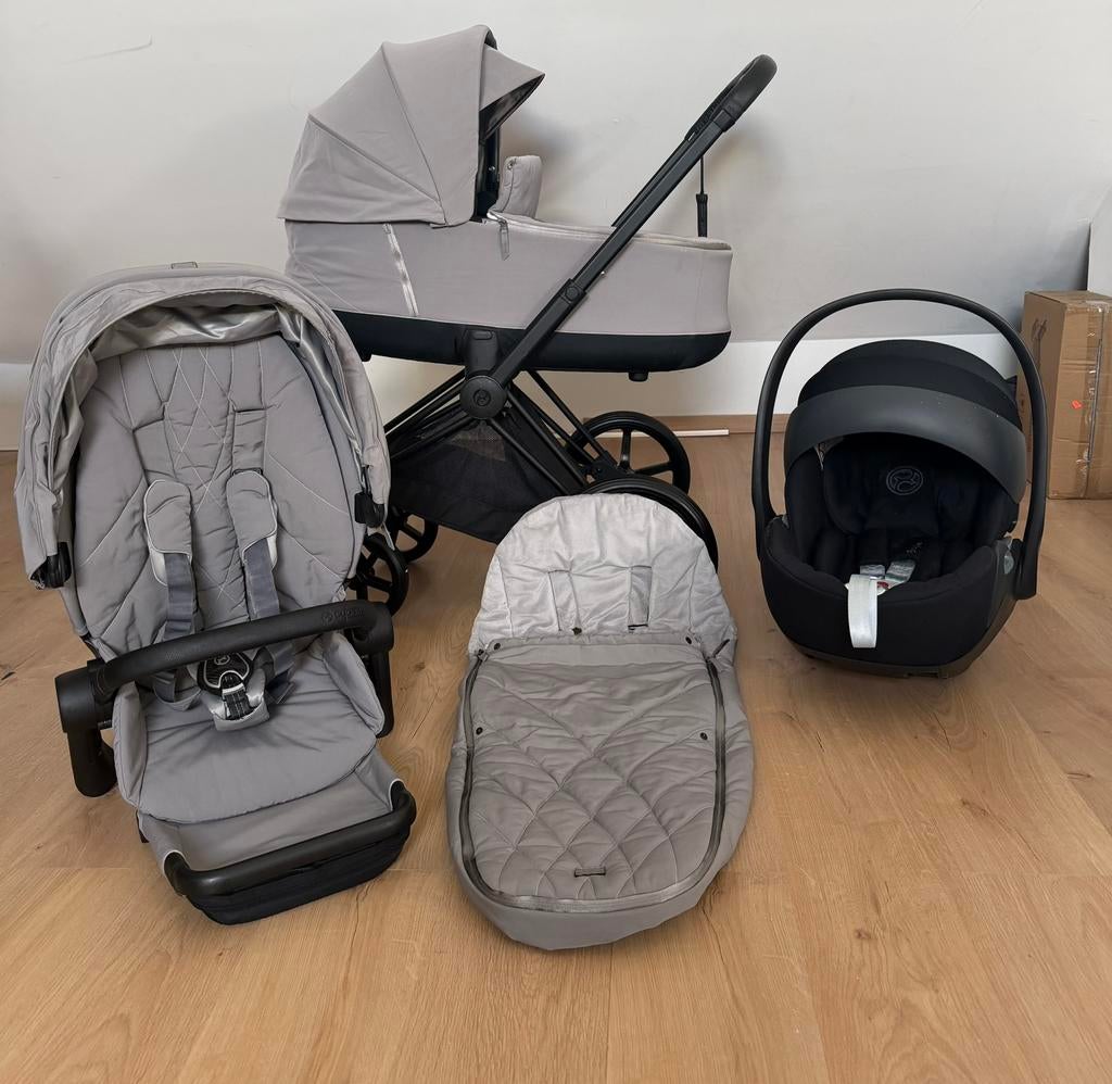 Cybex Priam Mirage Grey / Mirage Grey kinderwagen 3-in-1, Ophalen, Zo goed als nieuw, Kinderwagen