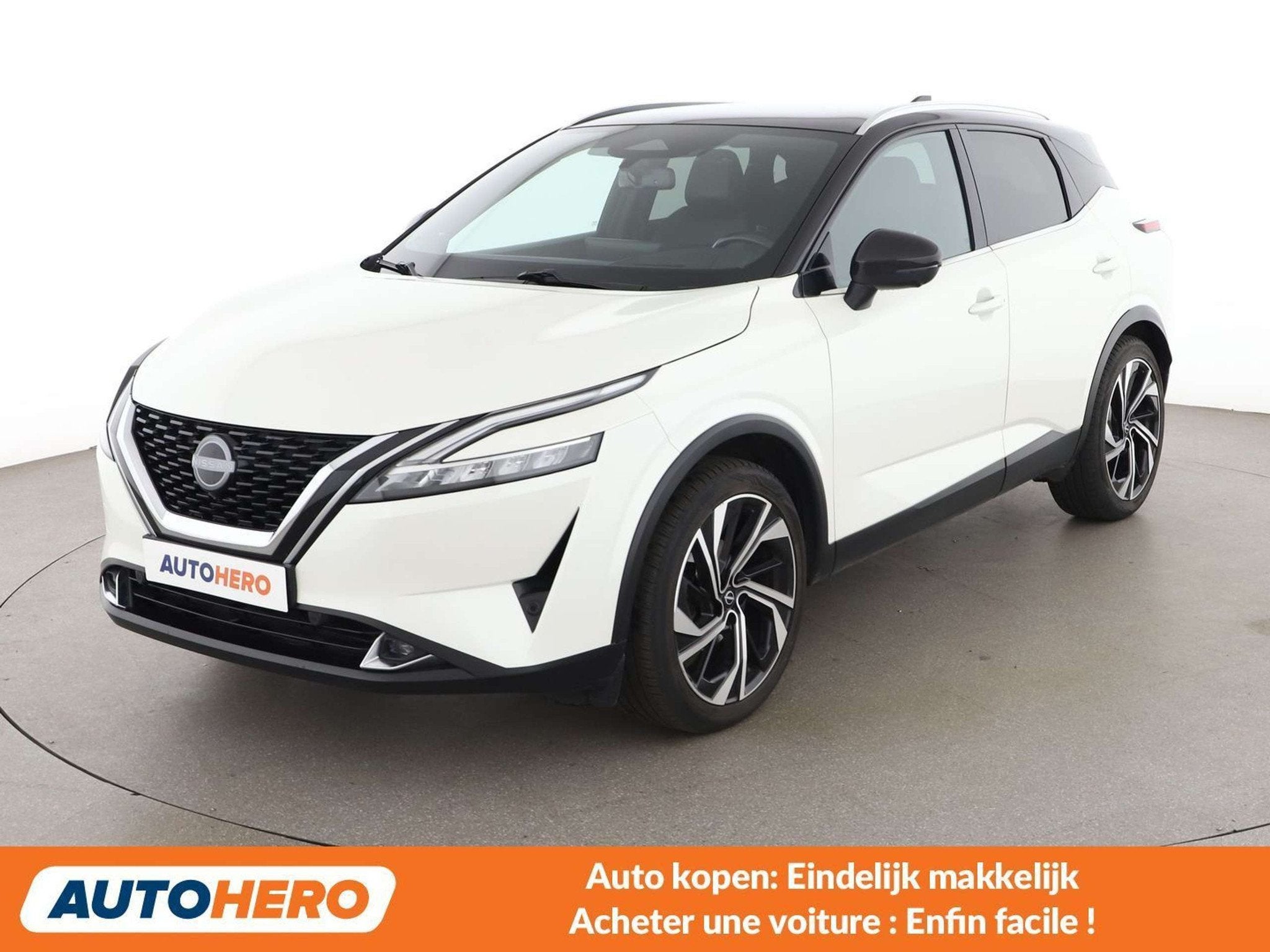 Nissan QASHQAI 1.3 DIG-T Mild-Hybrid Tekna+ (bj 2022), Auto's, Nissan, 1586 kg, Wit, Leder, 5 zetels