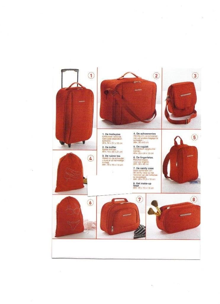 Reistassenset, Handtassen en Accessoires, Tassen | Reistassen en Weekendtassen, Ophalen, Nieuw, Rood