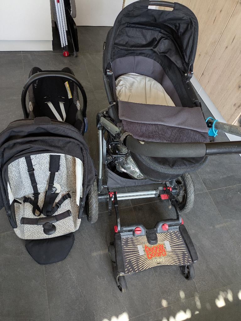 Maxi-Cosi kinderwagen met ligmand en autostoel, Enfants & Bébés, Buggys, Utilisé, Maxi-Cosi, Modèle duo, Protection de pluie, Dossier réglable