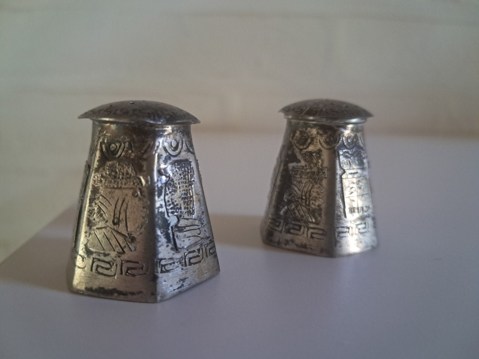 Inca zilver peper-en zoutvat, Antiquités & Art, Enlèvement, Argent
