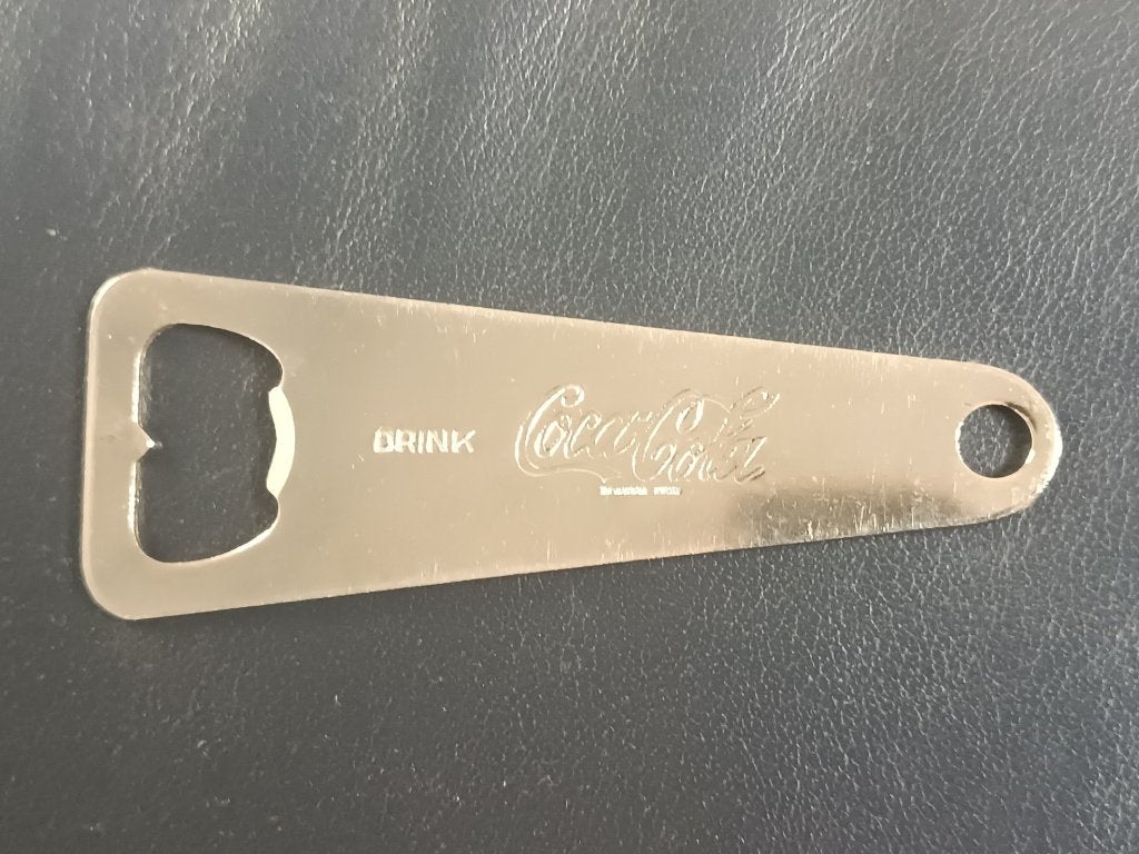 vintage flesopener Coca Cola, Zilver, Ophalen of Verzenden, Metaal, Overige merken