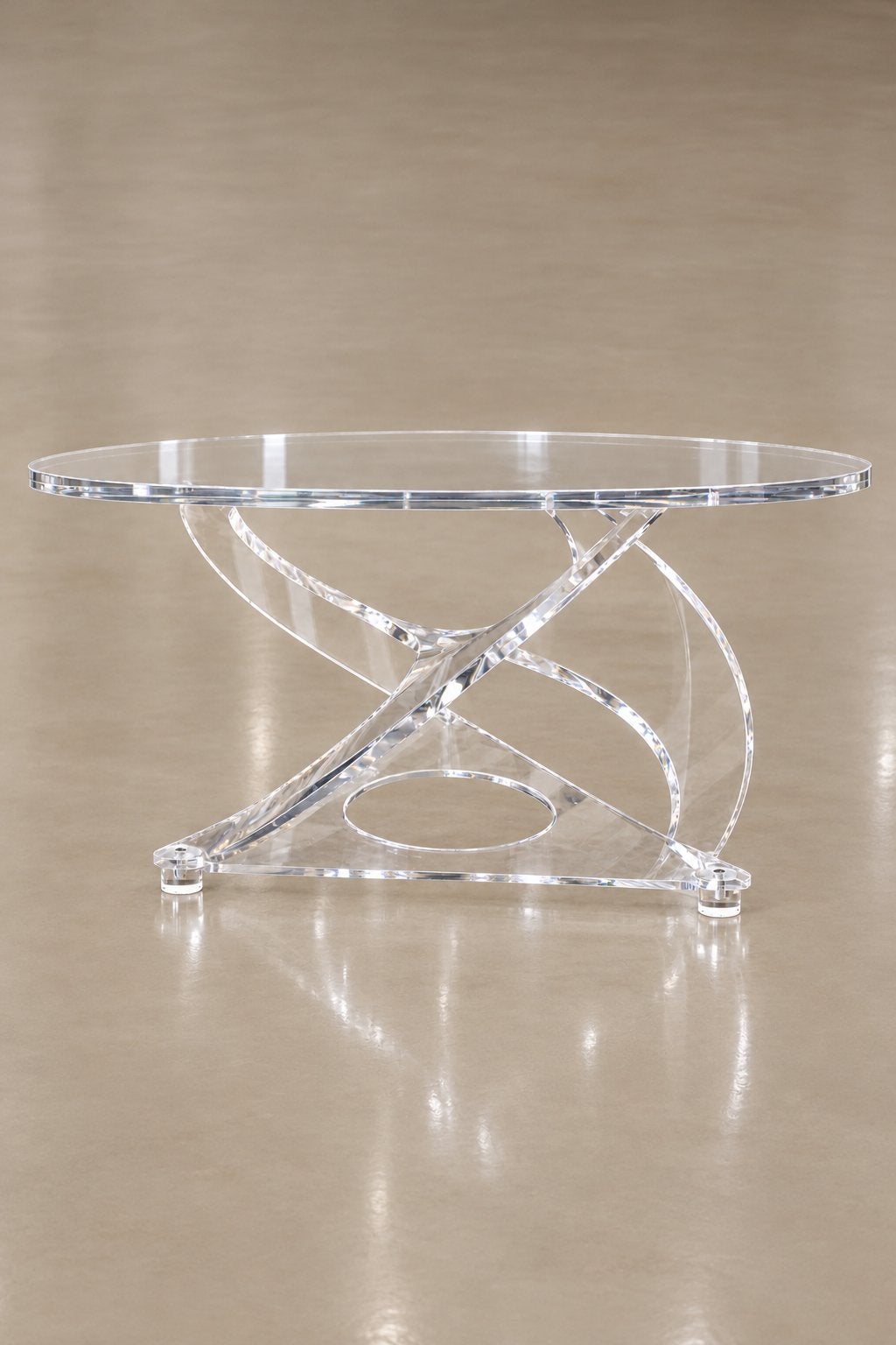Salontafel plexiglas, propeller. Stijl van Knut Hesterberg, Maison & Meubles, Enlèvement, Utilisé, Synthétique, Knut Hesterberg