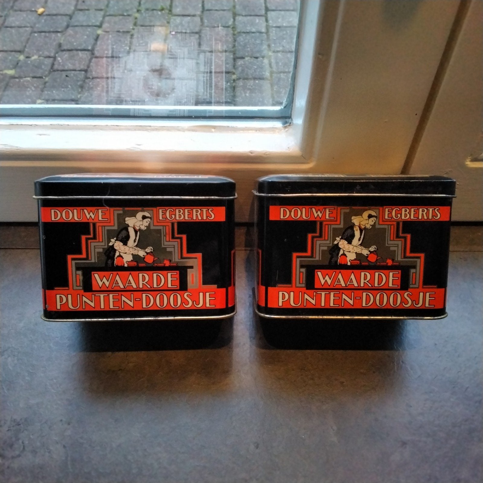 douwe egberts blikken puntenbewaardoosje, Collections, Enlèvement ou Envoi, Douwe Egberts