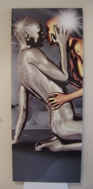 Full HD print van "WE LOVE YOUR WALLS" op canvas & op kader, Ophalen, 40 cm, Meerkleurig, Textiel