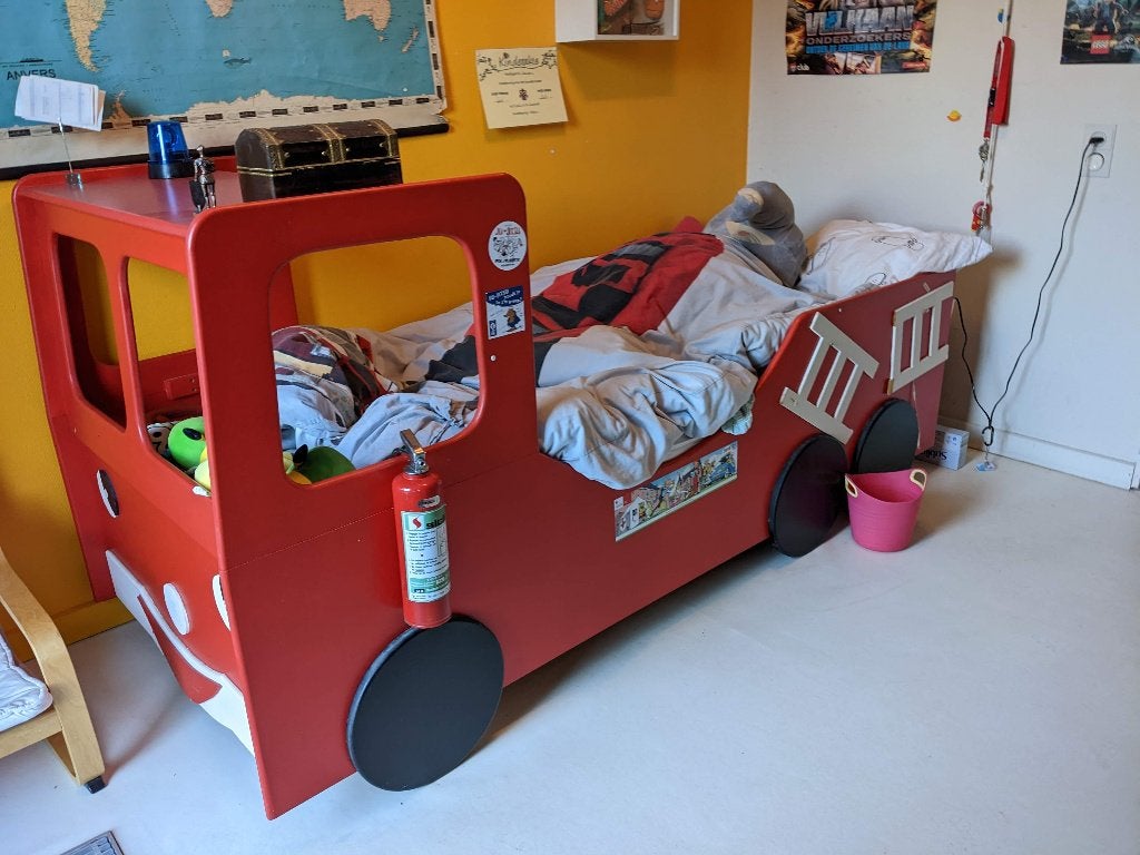 Brandweer bed, Ophalen, Gebruikt, 180 cm of meer, 85 tot 100 cm