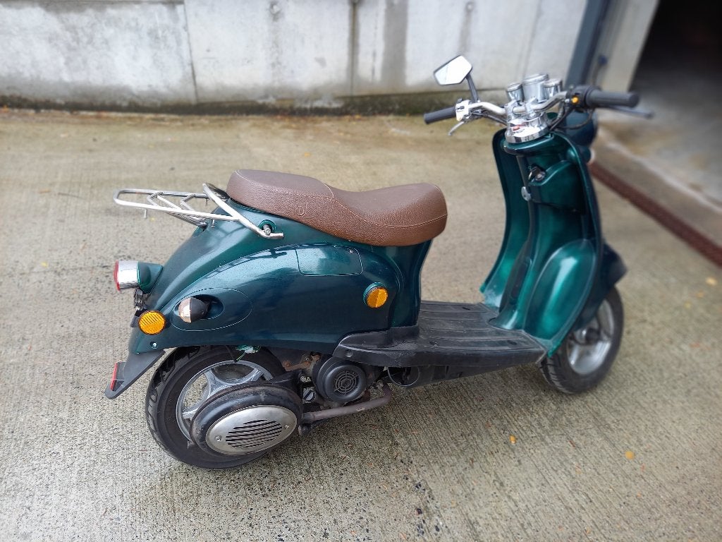 Retro scooter klasse a, Fietsen en Brommers, Ophalen, Gebruikt, Klasse A (25 km/u), 49 cc