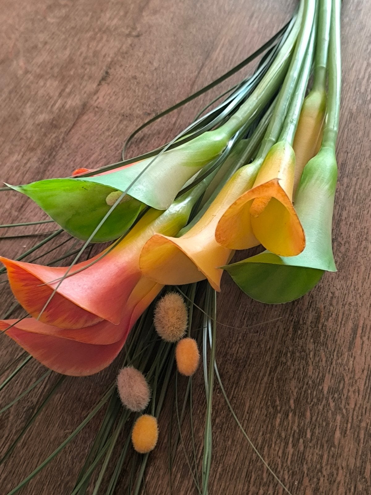Vintage Calla lelies, kunststof, Ophalen of Verzenden, Boeket