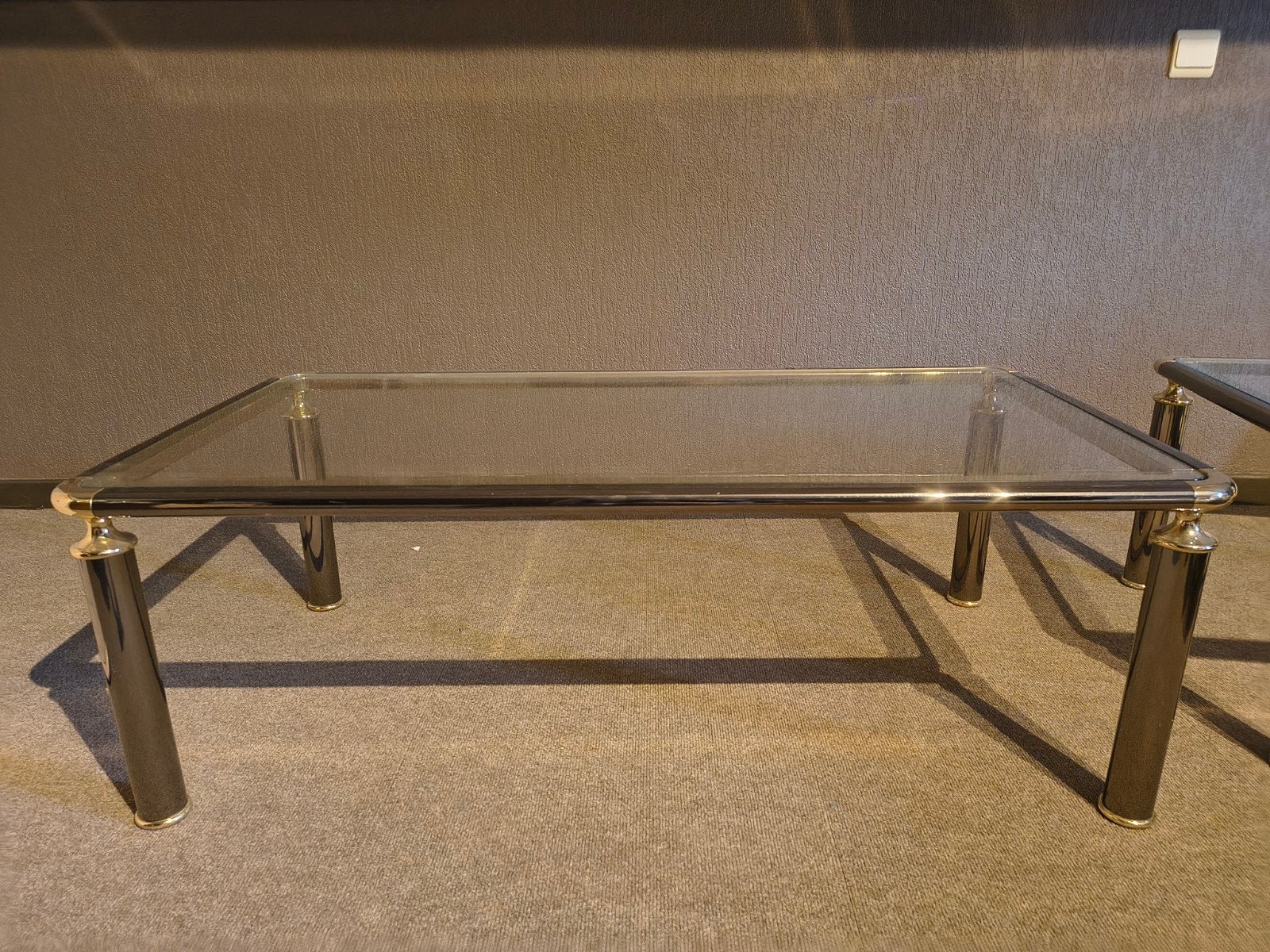vintage salontafel, Ophalen, Zo goed als nieuw, Glas, 5 – 50