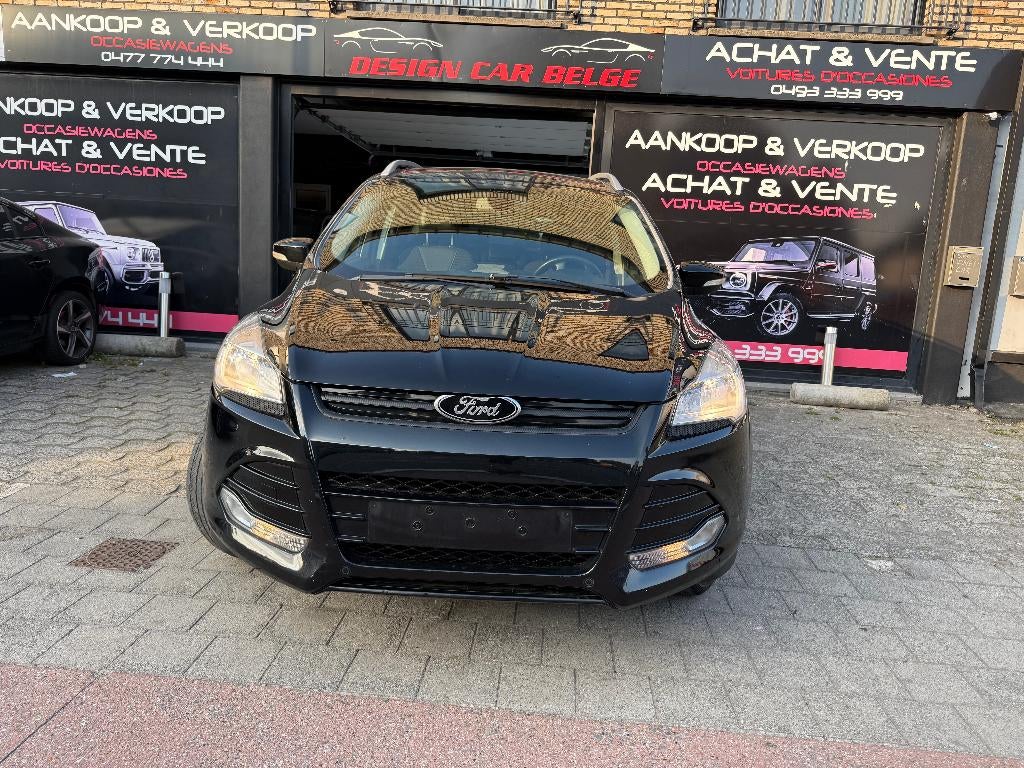 Ford Kuga 2.0Tdci 136Pk lederen Navi airconditioning 118 km, Auto's, Ford, Euro 5, Zwart, Zwart, Leder