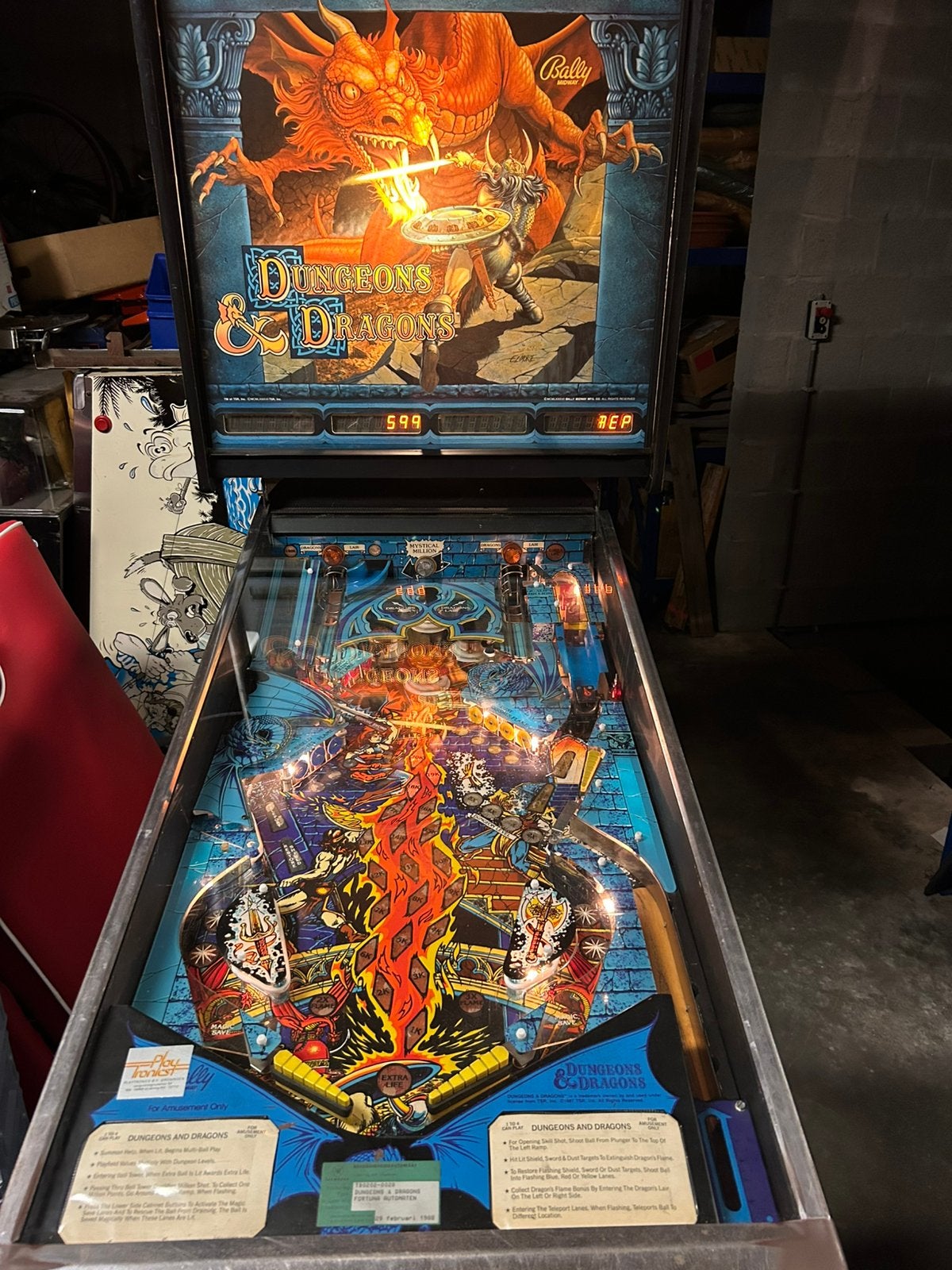 Dungeons & dragons bally, Verzamelen, Automaten | Flipperkasten, Gebruikt, Bally, Ophalen
