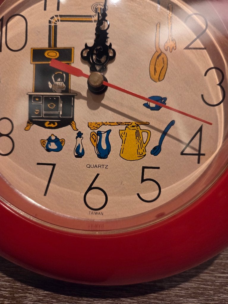 Panklok Nieuw, Wandklok, Vintage, Analoog, Werkt op batterijen