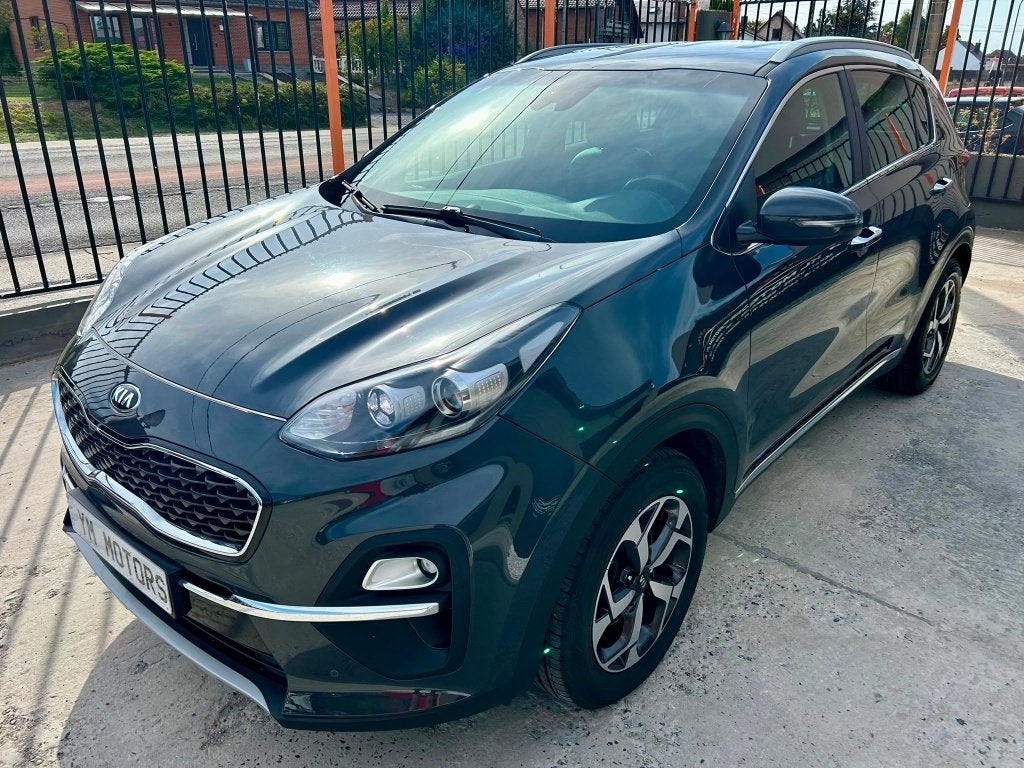 KIA SPORTAGE 10/2020 GT LINE PACK ** AUTOMATISCHE VERSNELLIN, Auto's, Kia, Dealer onderhouden, Euro 6, Blauw, Leder en Stof