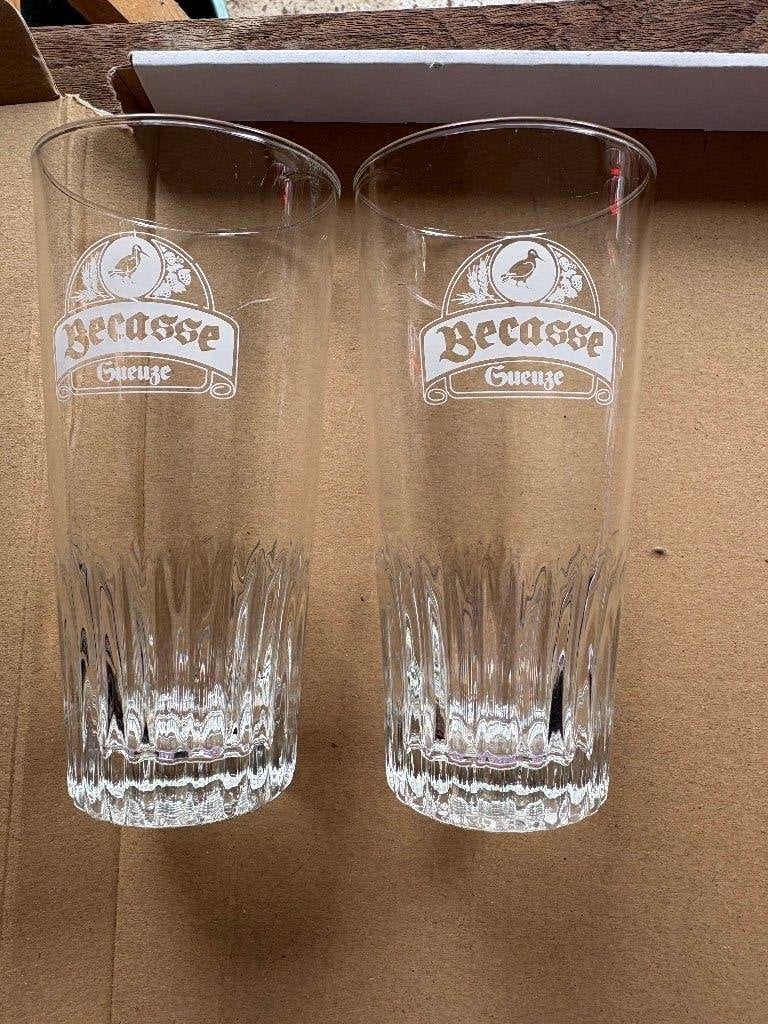 Becasse Gueuze (2 glazen), Verzamelen, Ophalen of Verzenden, Zo goed als nieuw, Glas of Glazen, Overige merken