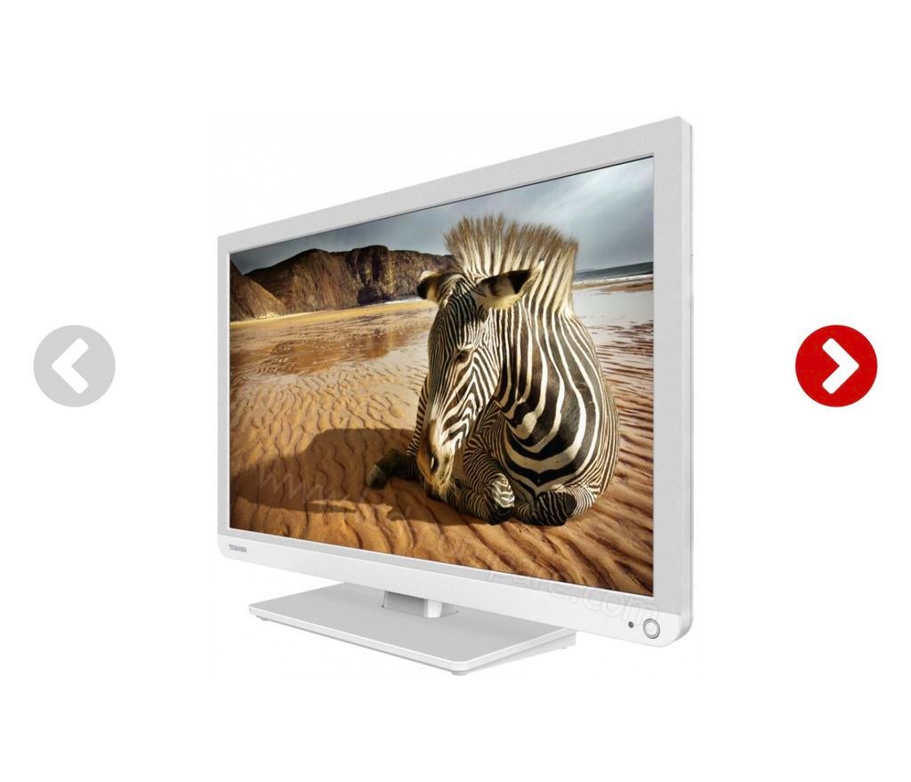 Petite TV télé Tochiba  blanche 24 pouces, 40 à 60 cm, Enlèvement, Utilisé, LED