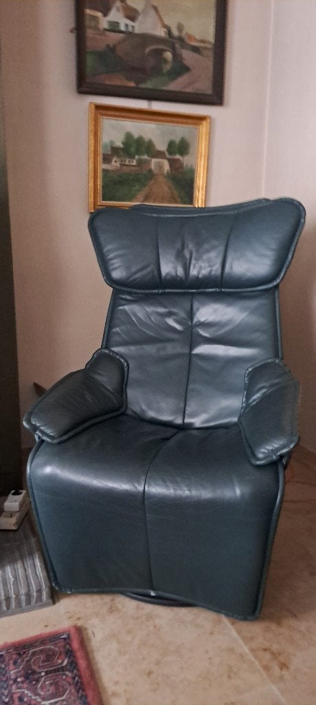 Leren relaxzetel / relaxfauteuil, Ophalen, Gebruikt, Klassiek, 50 tot 75 cm