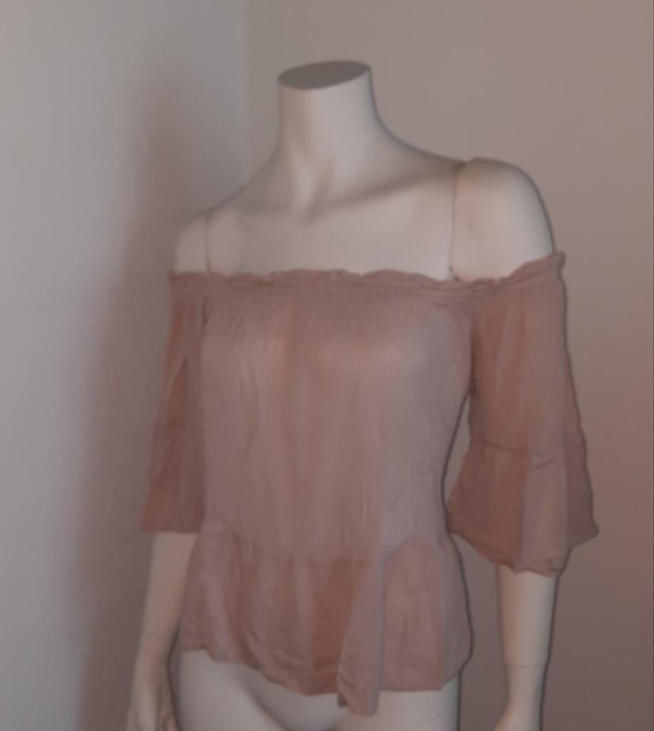 C&A Off shoulder blouse "S", Kleding | Dames, Blouses en Tunieken, Clockhouse C&A, Ophalen of Verzenden, Zo goed als nieuw, Roze