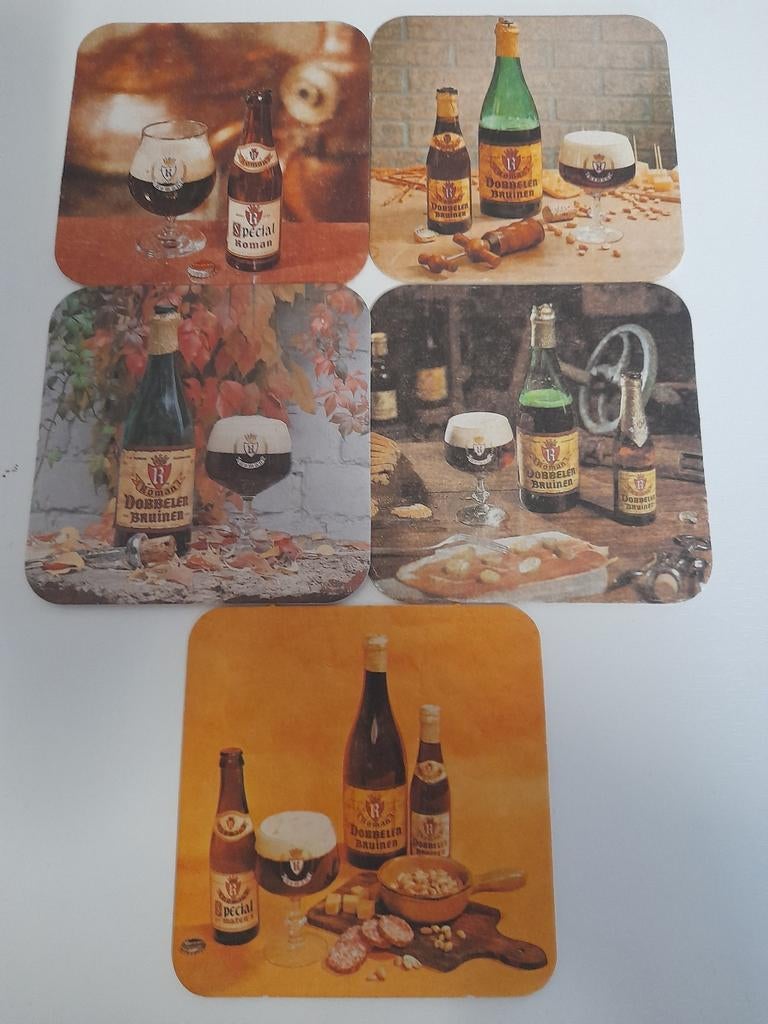 5 bierviltjes brouwerij roman, Verzamelen, Ophalen of Verzenden