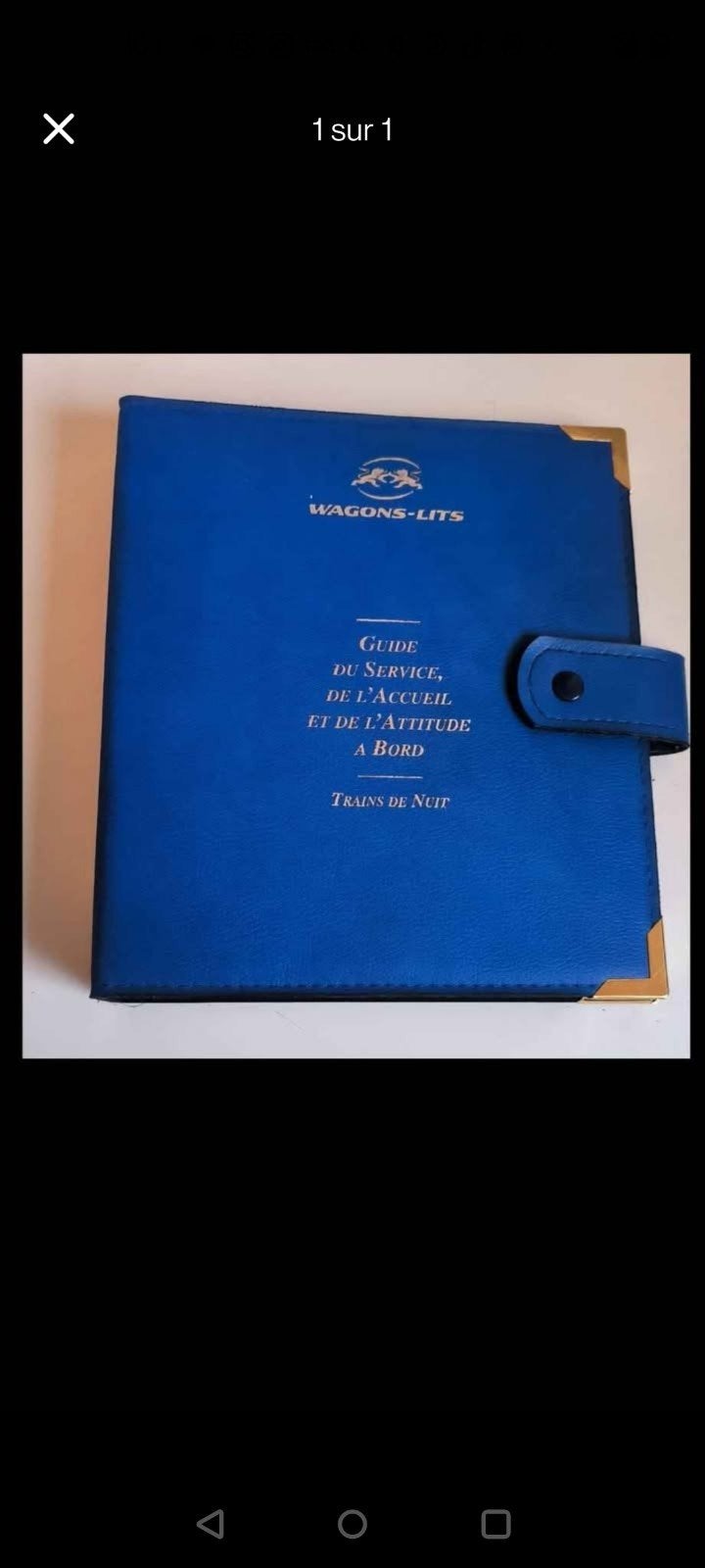 Wagons-lits, agenda guide de service, Enlèvement