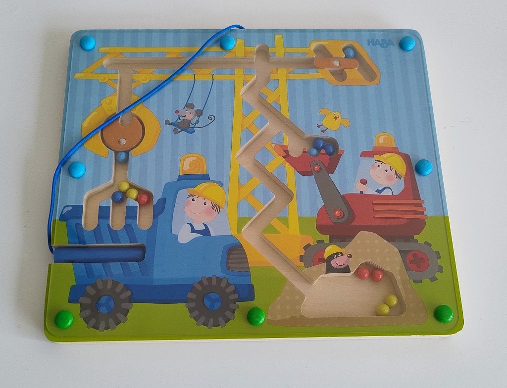 Haba Magneetspel Op de Bouwplaats, Ophalen, Zo goed als nieuw, Puzzelen