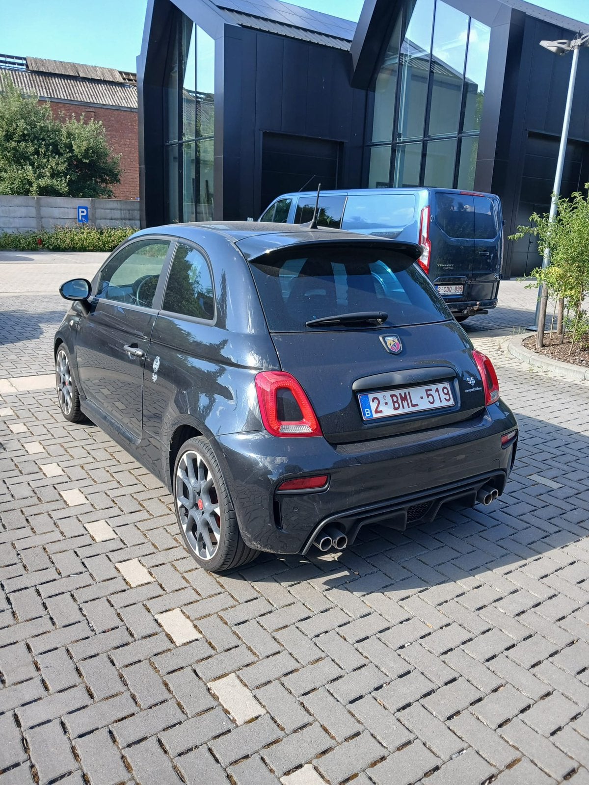 Fiat Abarth 595 Compezione, Automaat, Zwart, 800 kg, Leder