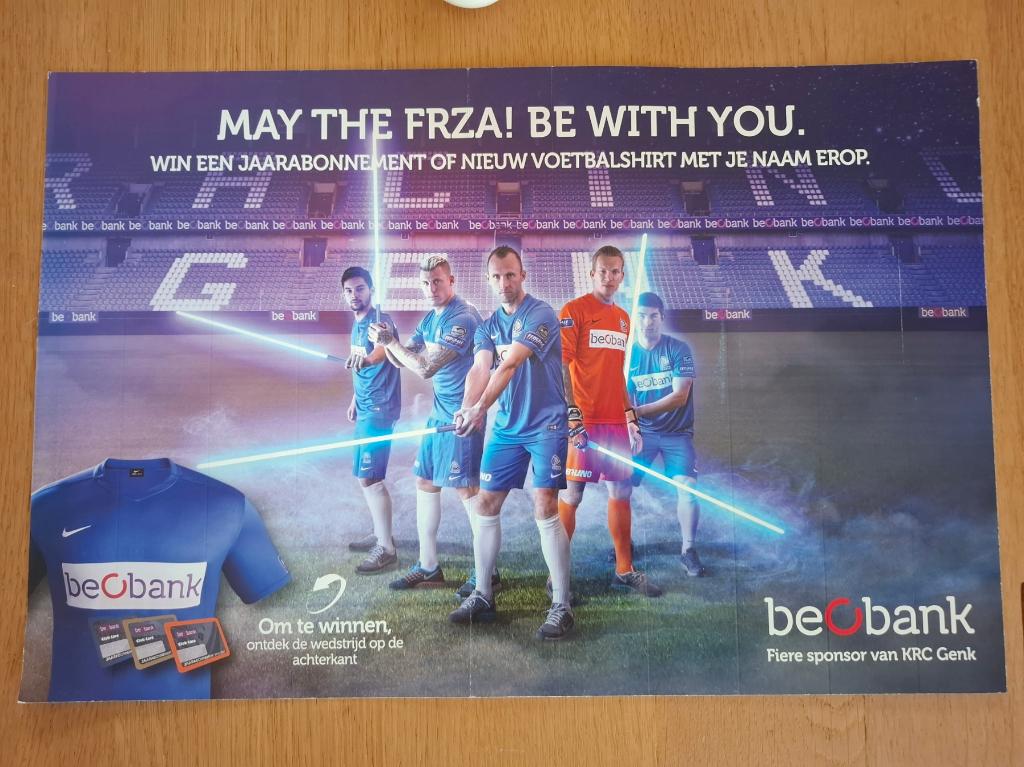 KRC Genk poster 2016, Ophalen of Verzenden, Zo goed als nieuw, Poster, Plaatje of Sticker