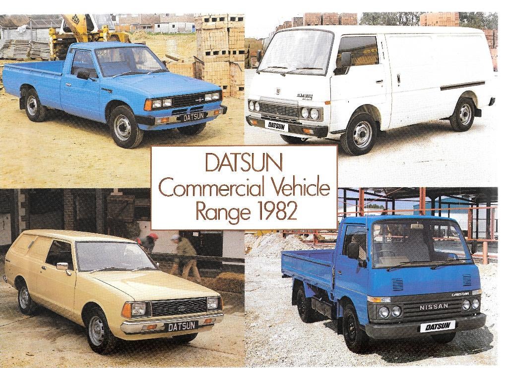 DATSUN COMMERCIAL VEHICLES  1982, Boeken, Auto's | Folders en Tijdschriften, Ophalen of Verzenden, Zo goed als nieuw, Nissan