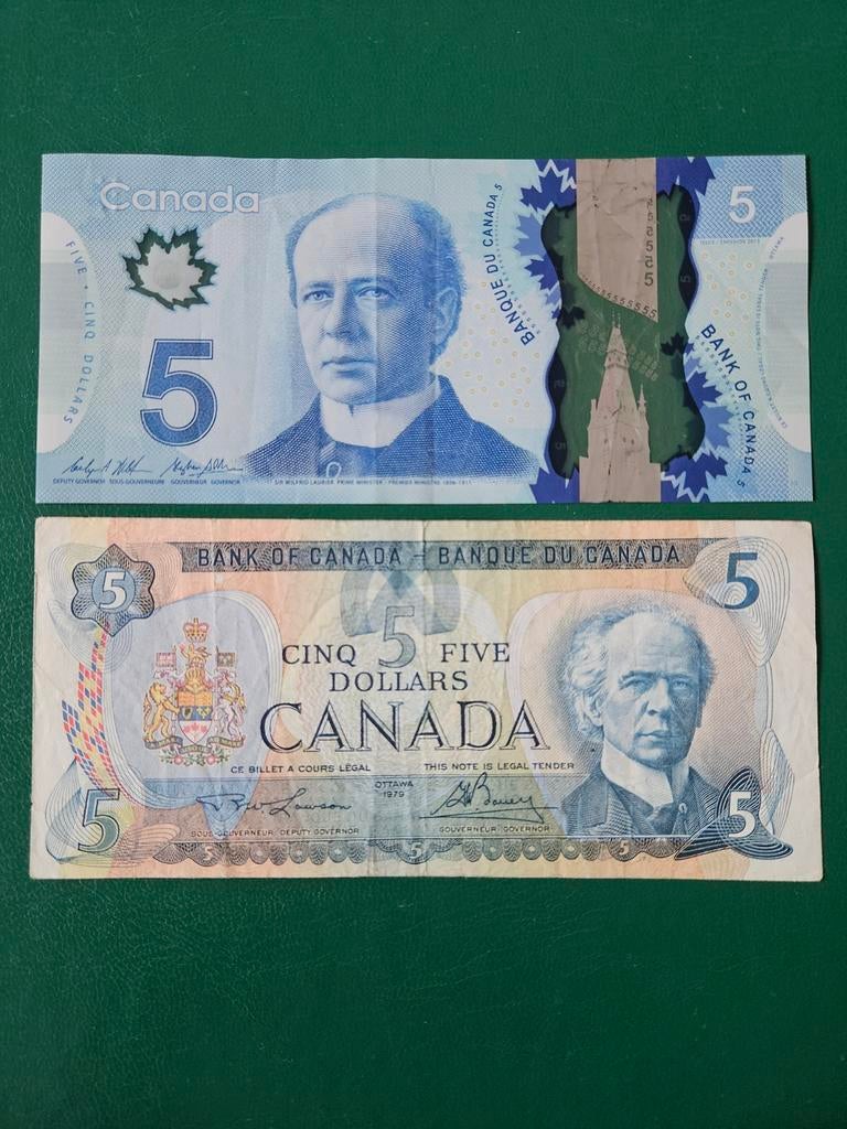 2 x 5 dollars Canada set, Postzegels en Munten, Bankbiljetten | Amerika, Ophalen of Verzenden, Noord-Amerika, Setje