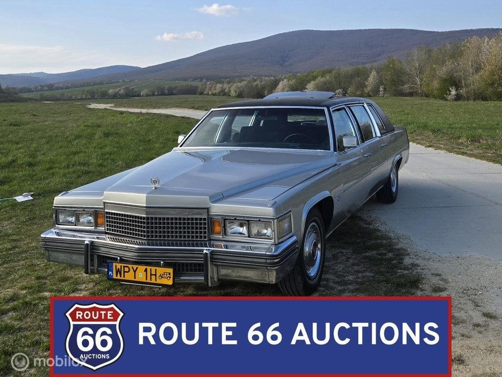 Cadillac Fleetwood Limousine | 1979 | Route 66 Auctions, Cadillac, Zwart, Bedrijf, Handgeschakeld