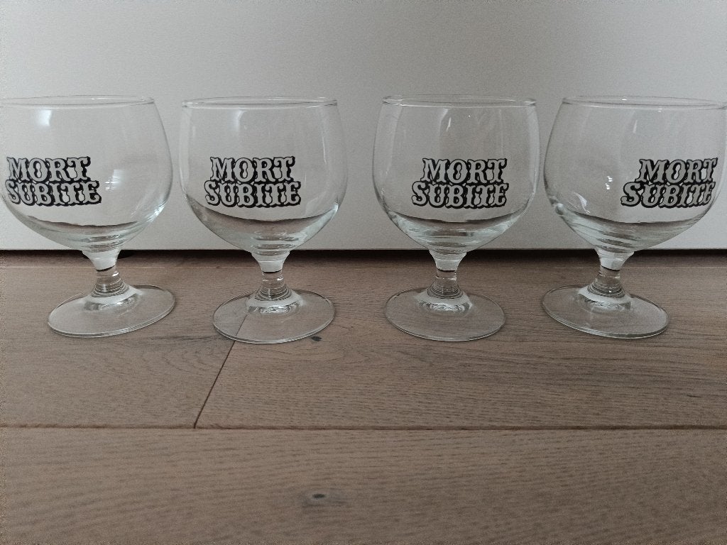 4 glazen Mort Subite, Enlèvement ou Envoi, Utilisé, Verre ou Verres, Autres marques