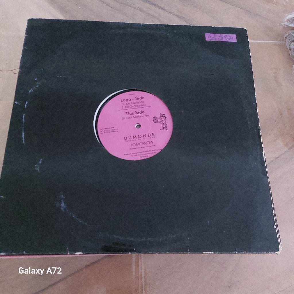 dumonde tomorrow 12 inch maxi, Gebruikt, Trance, Ophalen of Verzenden, 12 inch