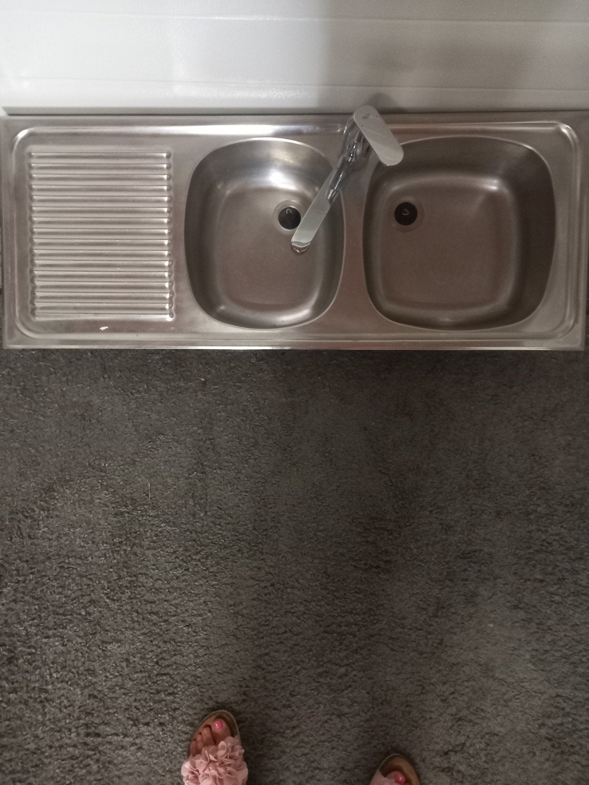 Watersteen in inox, Ophalen