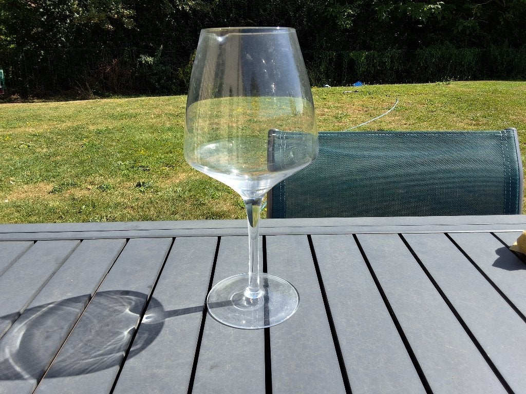 grand verre à pied transparent, Ophalen, Zo goed als nieuw, Transparant, Glas
