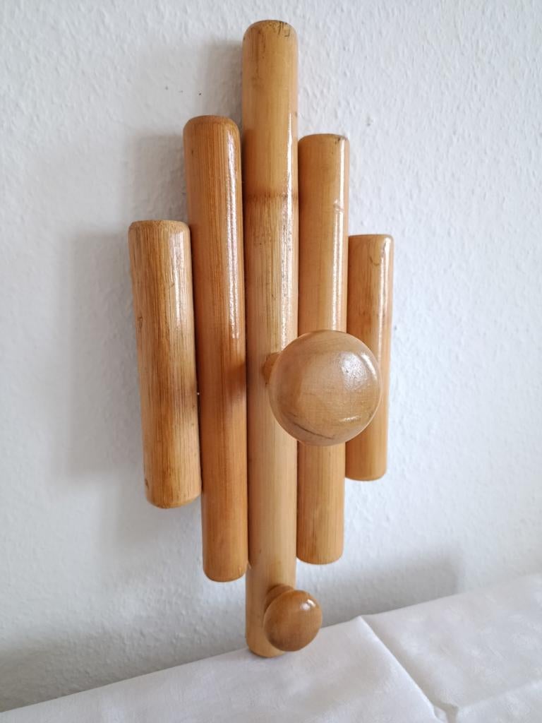 Patère en bambou, Maison & Meubles, Enlèvement ou Envoi, Utilisé, Crochets muraux, Moins de 100 cm