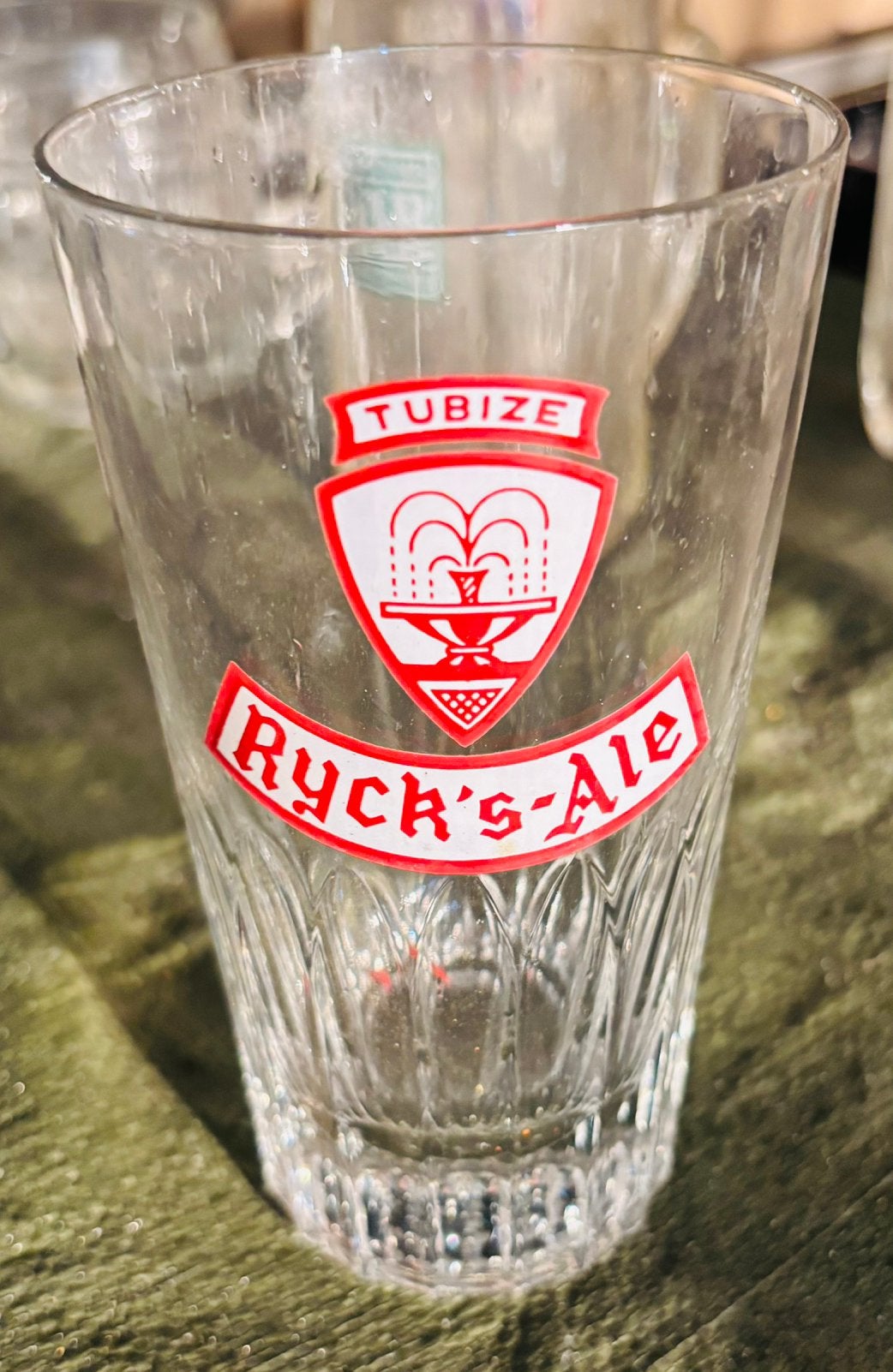 Oud bierglas Ryck’s Ale Tubize, Enlèvement ou Envoi, Utilisé, Verre ou Verres